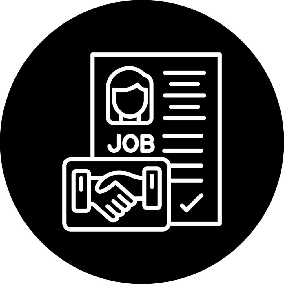 Employment Contract Vector Icon Style
