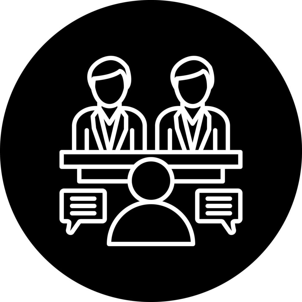 Job Interview Vector Icon Style