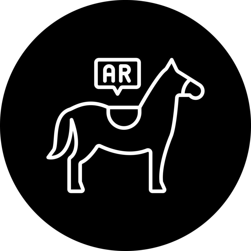 Ar Horse Riding Vector Icon Style