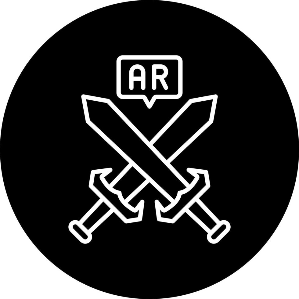 Ar Sword Fight Vector Icon Style