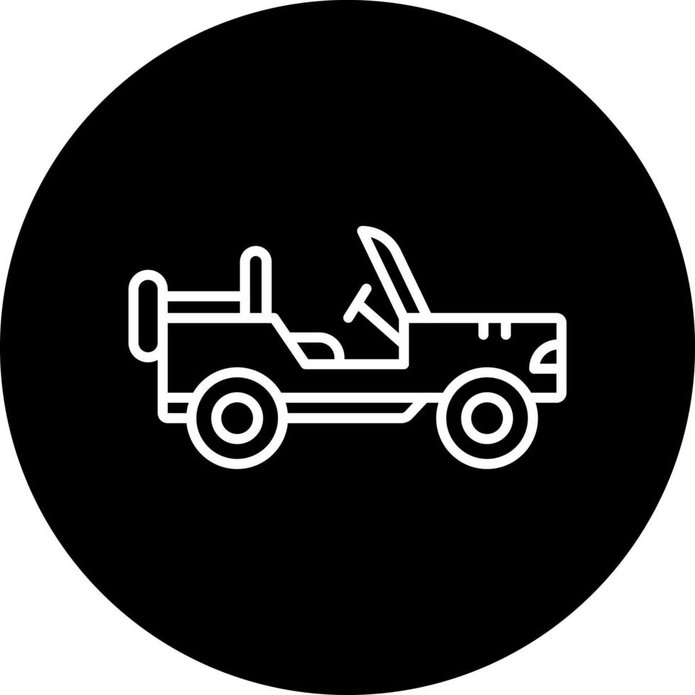 Army Car Vector Icon Style