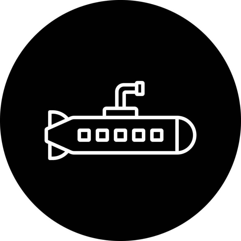 Ejército submarino vector icono estilo