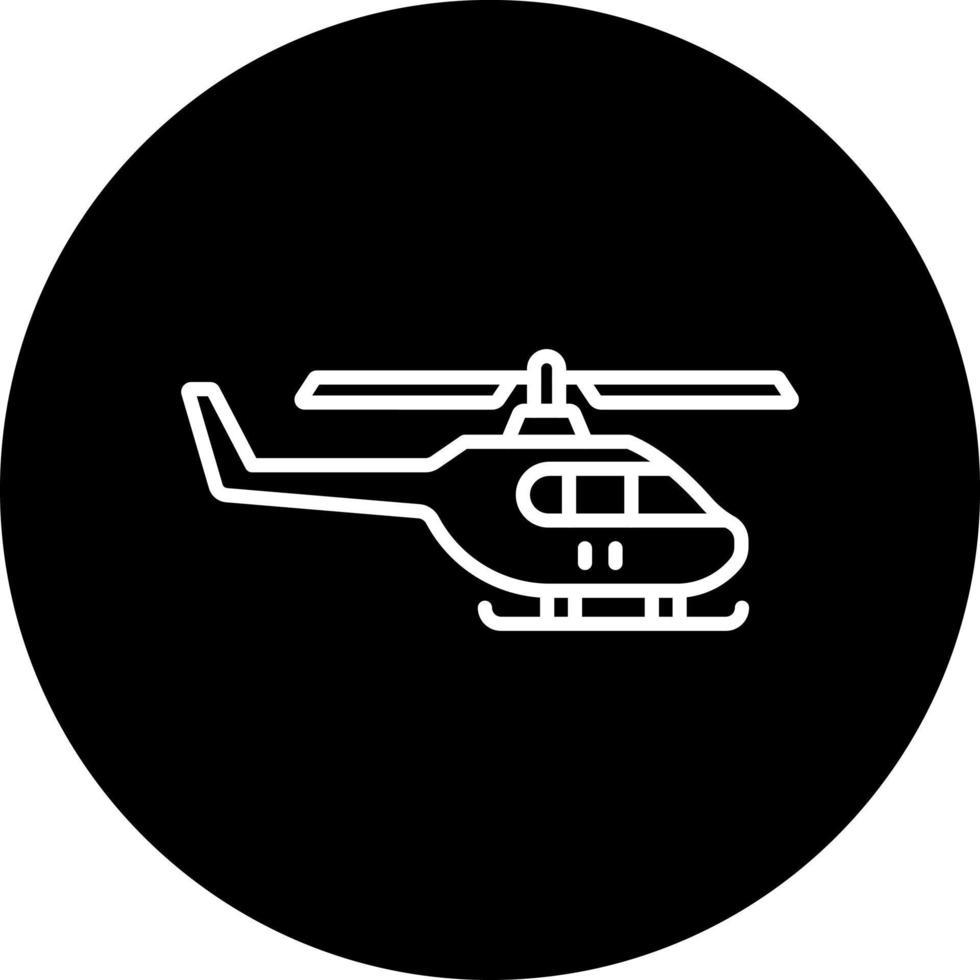 Ejército helicóptero vector icono estilo