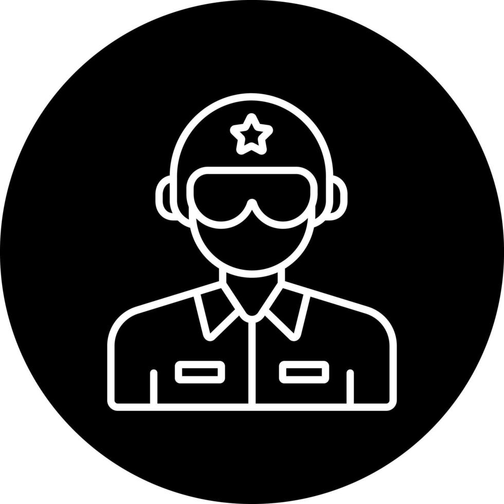 Army Pilot Vector Icon Style