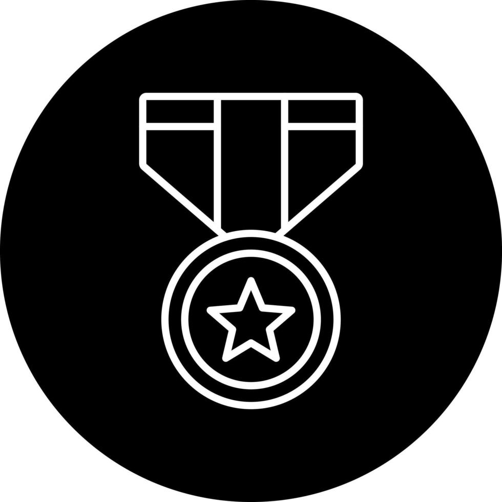 Ejército medalla vector icono estilo