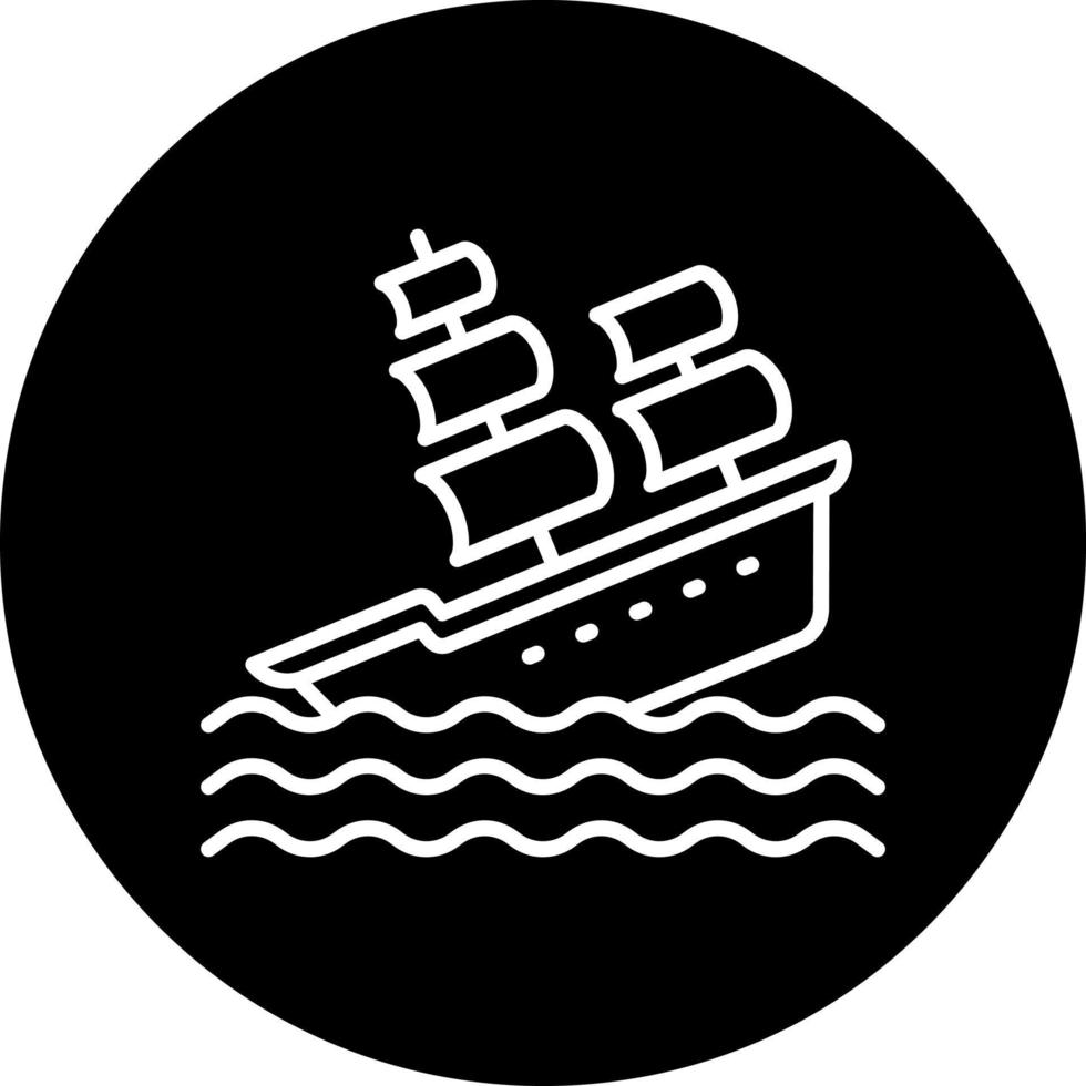Shipwreck Vector Icon Style