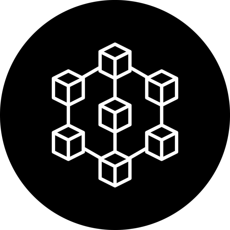 Blockchain Vector Icon Style