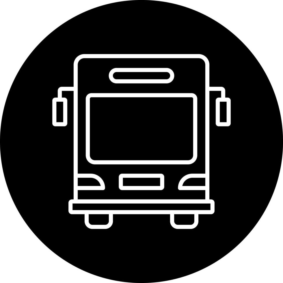 School Bus Vector Icon Style