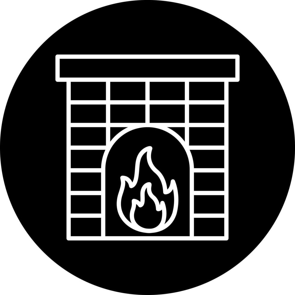 Fireplace Vector Icon Style