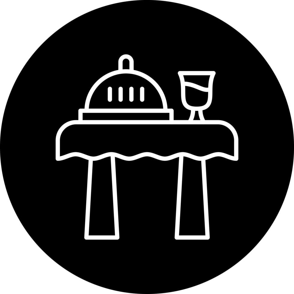 Dinner Table Vector Icon Style