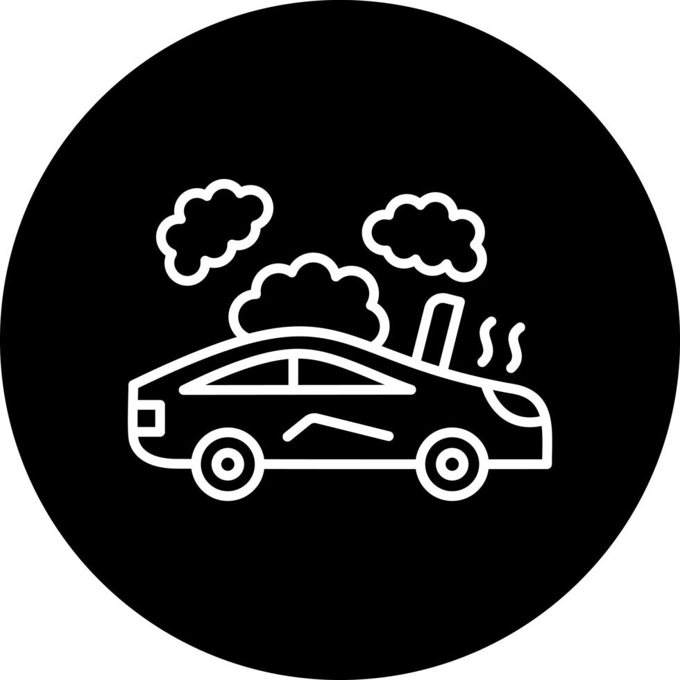 Broken Car Vector Icon Style