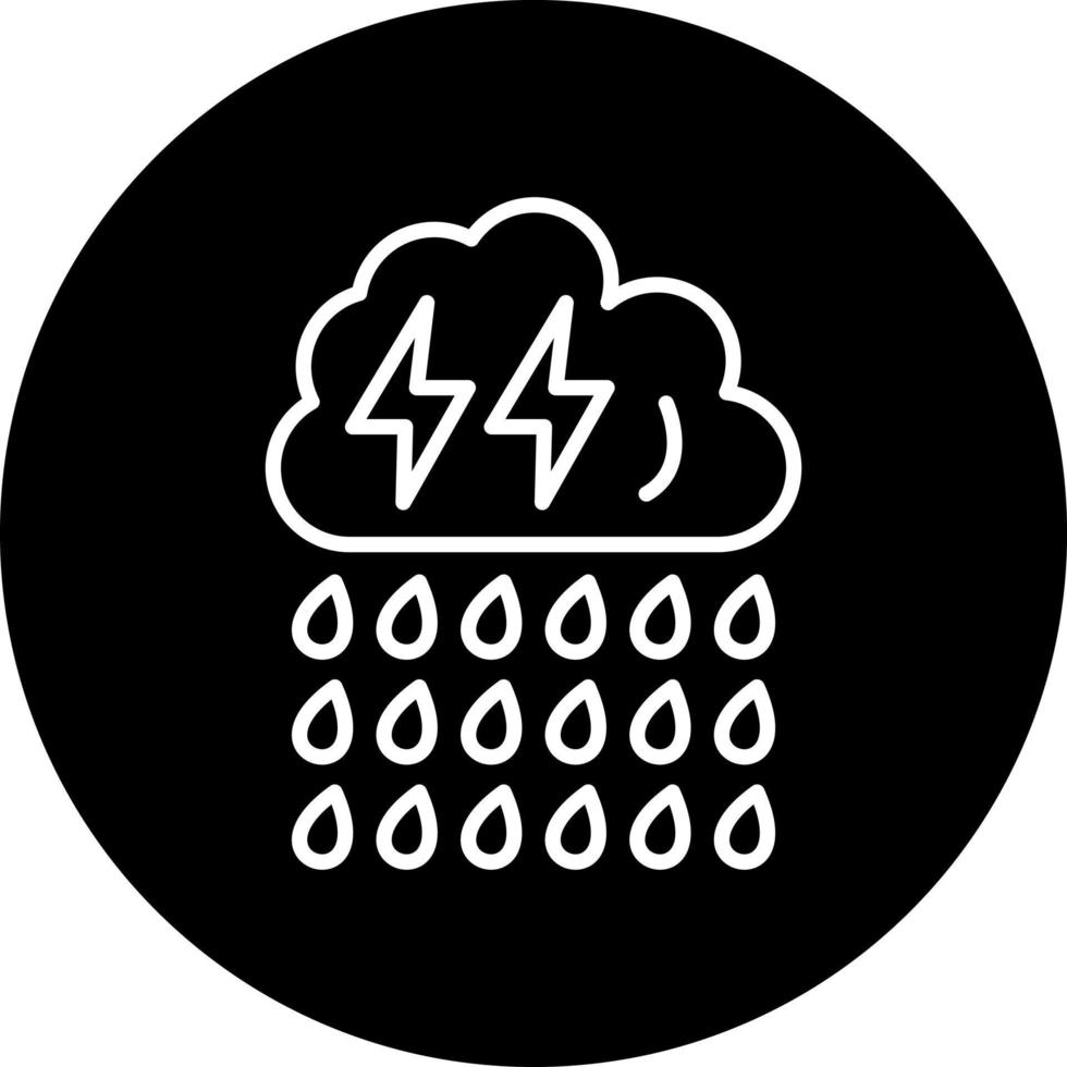 pesado lluvia vector icono estilo