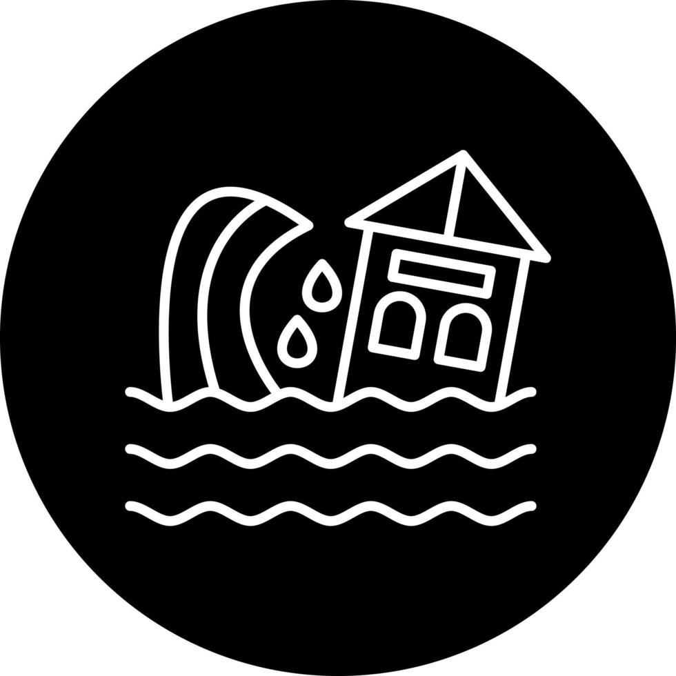 tsunami vector icono estilo