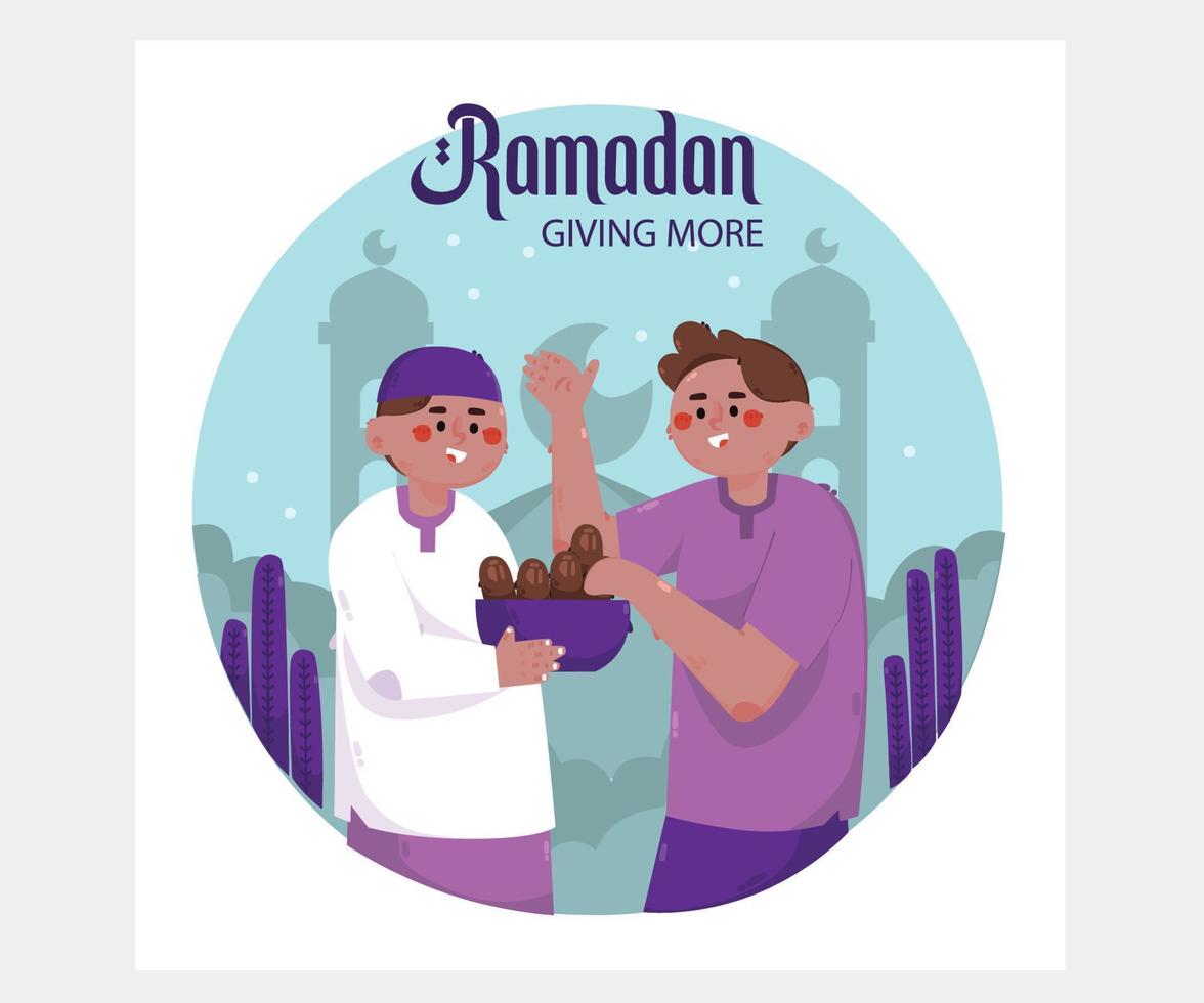 Ramadán dando más ilustración vector