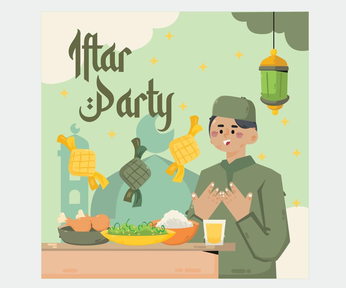 Iftar Party Illustration vector