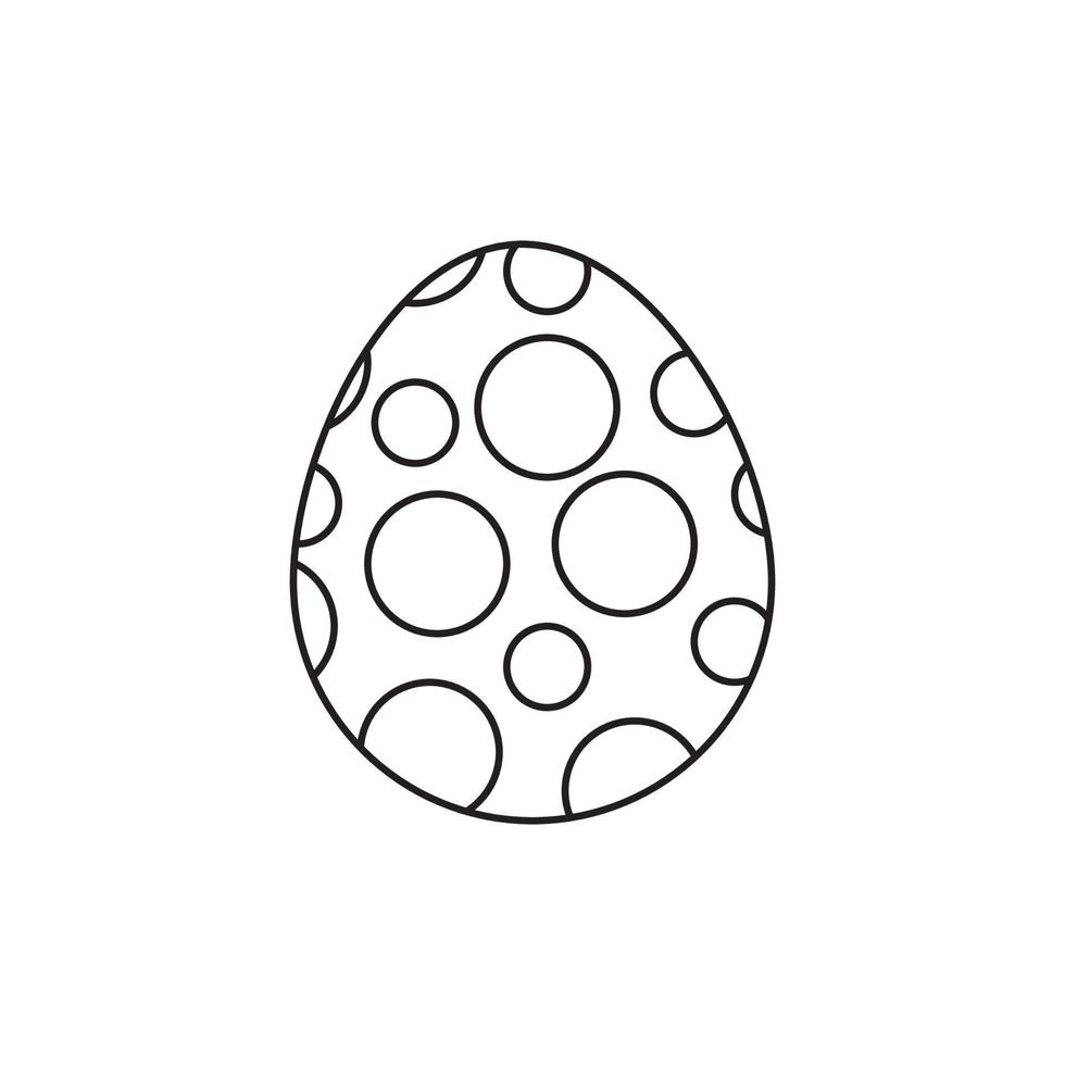 Polka Dots Easter Egg Coloring Page 22551922 Vector Art at Vecteezy