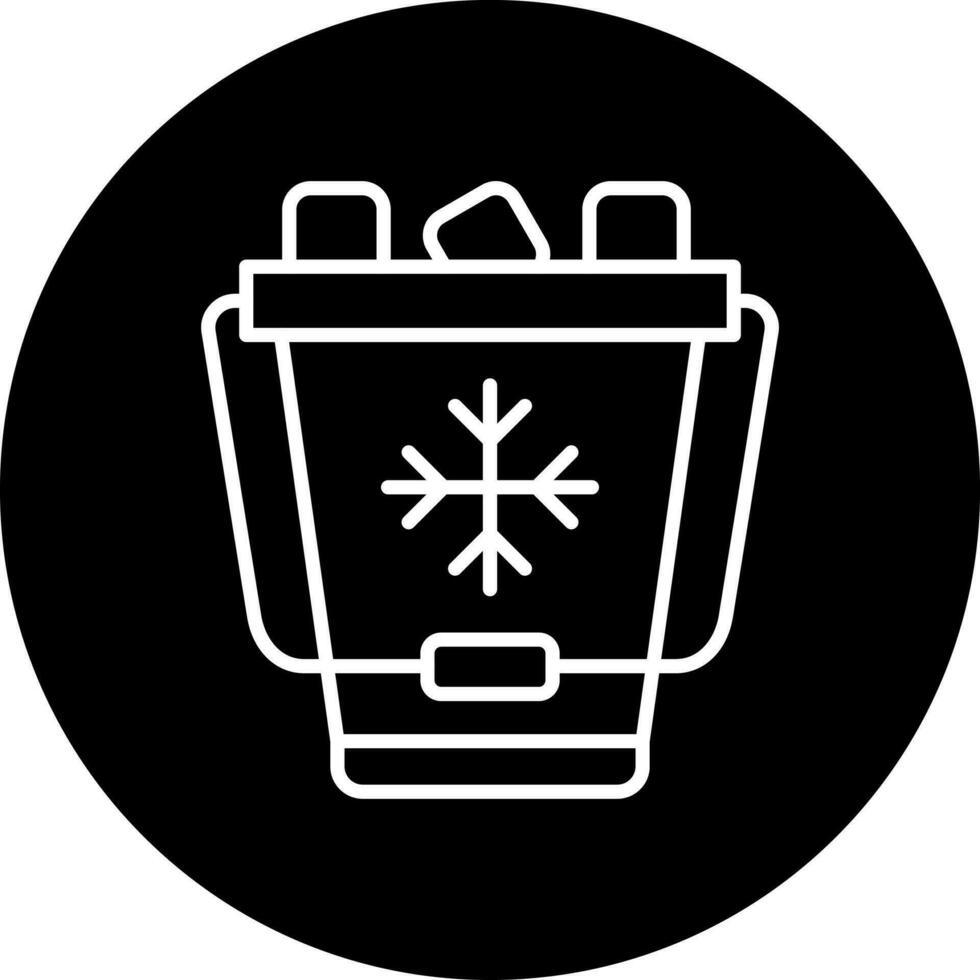 Ice Bucket Vector Icon Style