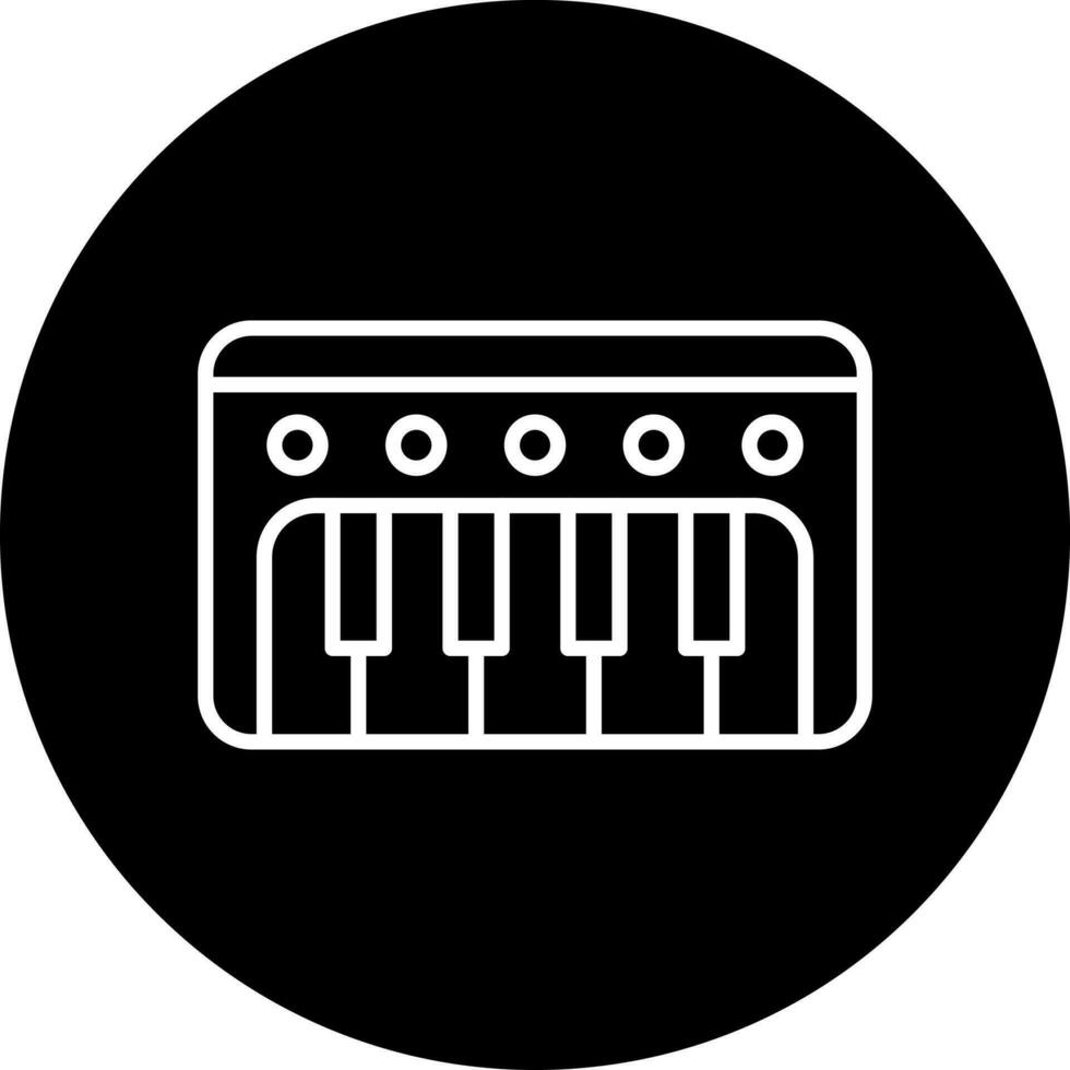 Piano keyboard Vector Icon Style