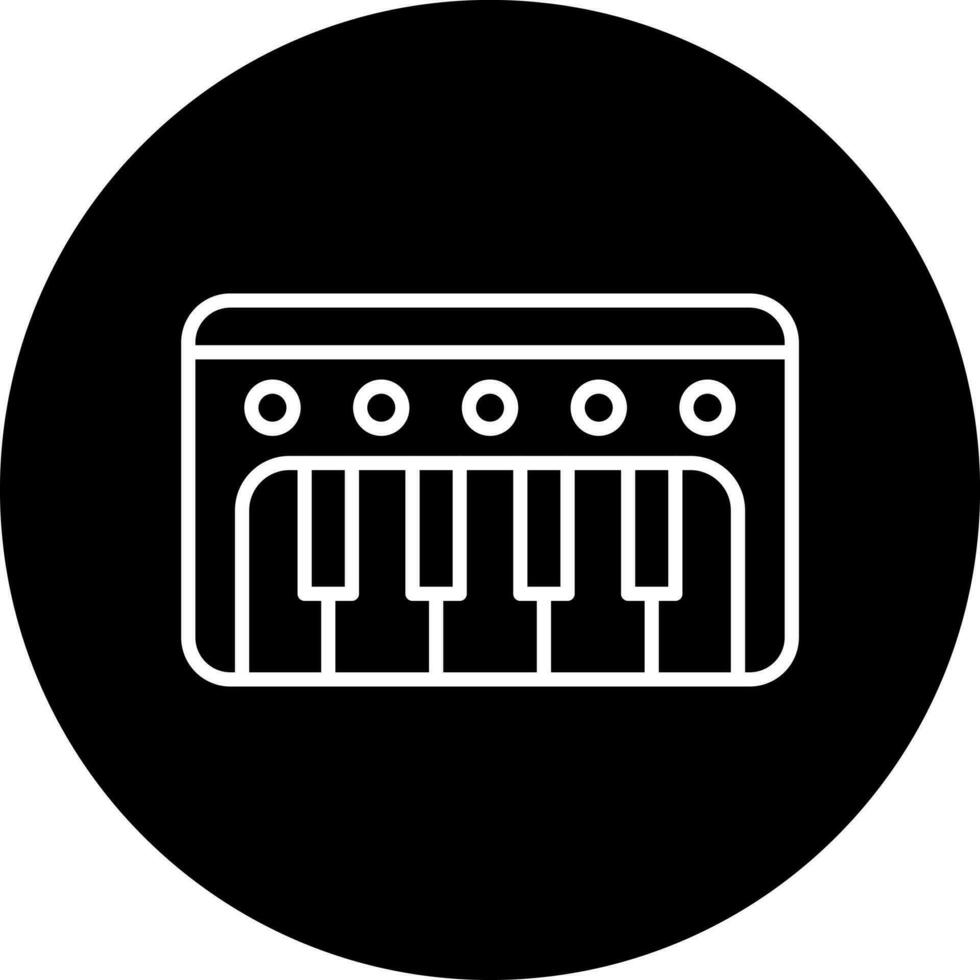 Piano keyboard Vector Icon Style