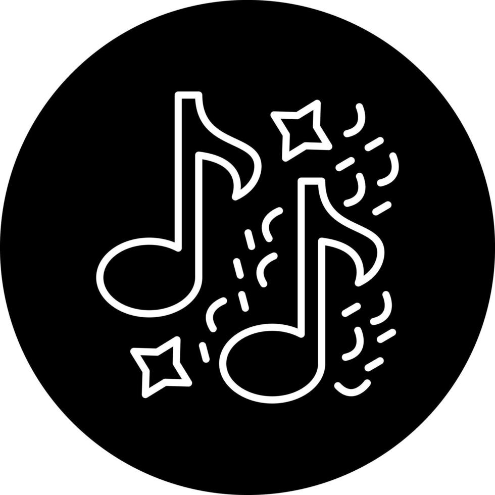 musical notas vector icono estilo