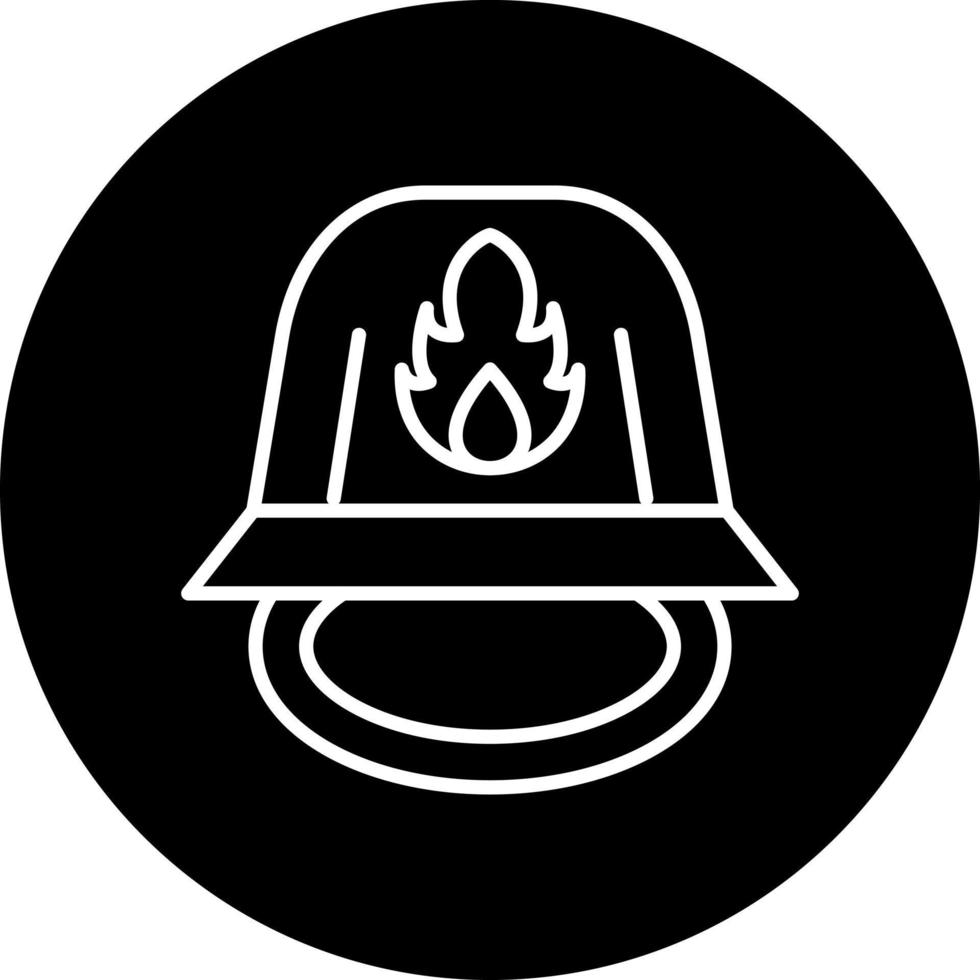 bombero casco vector icono estilo