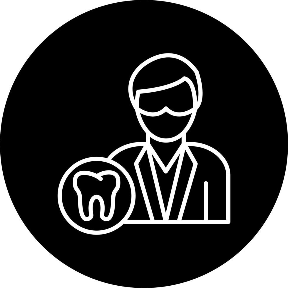 masculino dentista vector icono estilo