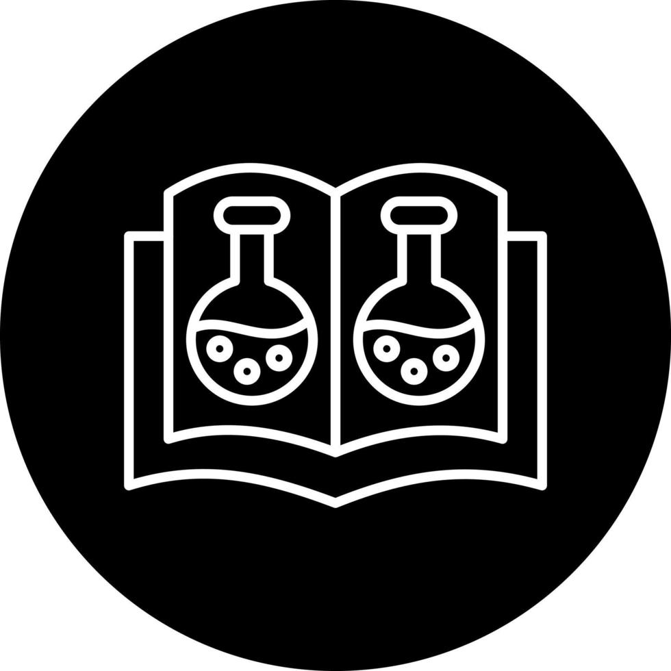 Chemistry Open Book Vector Icon Style