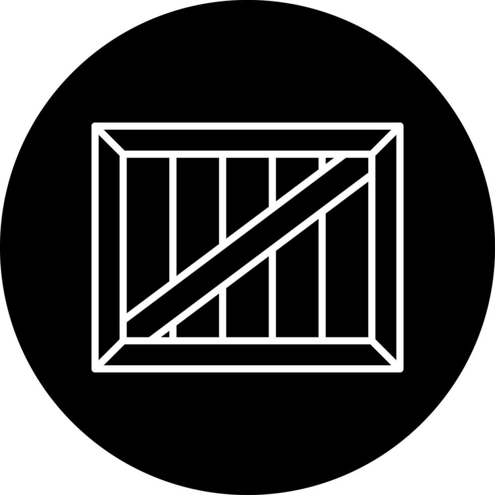 Wooden Box Vector Icon Style