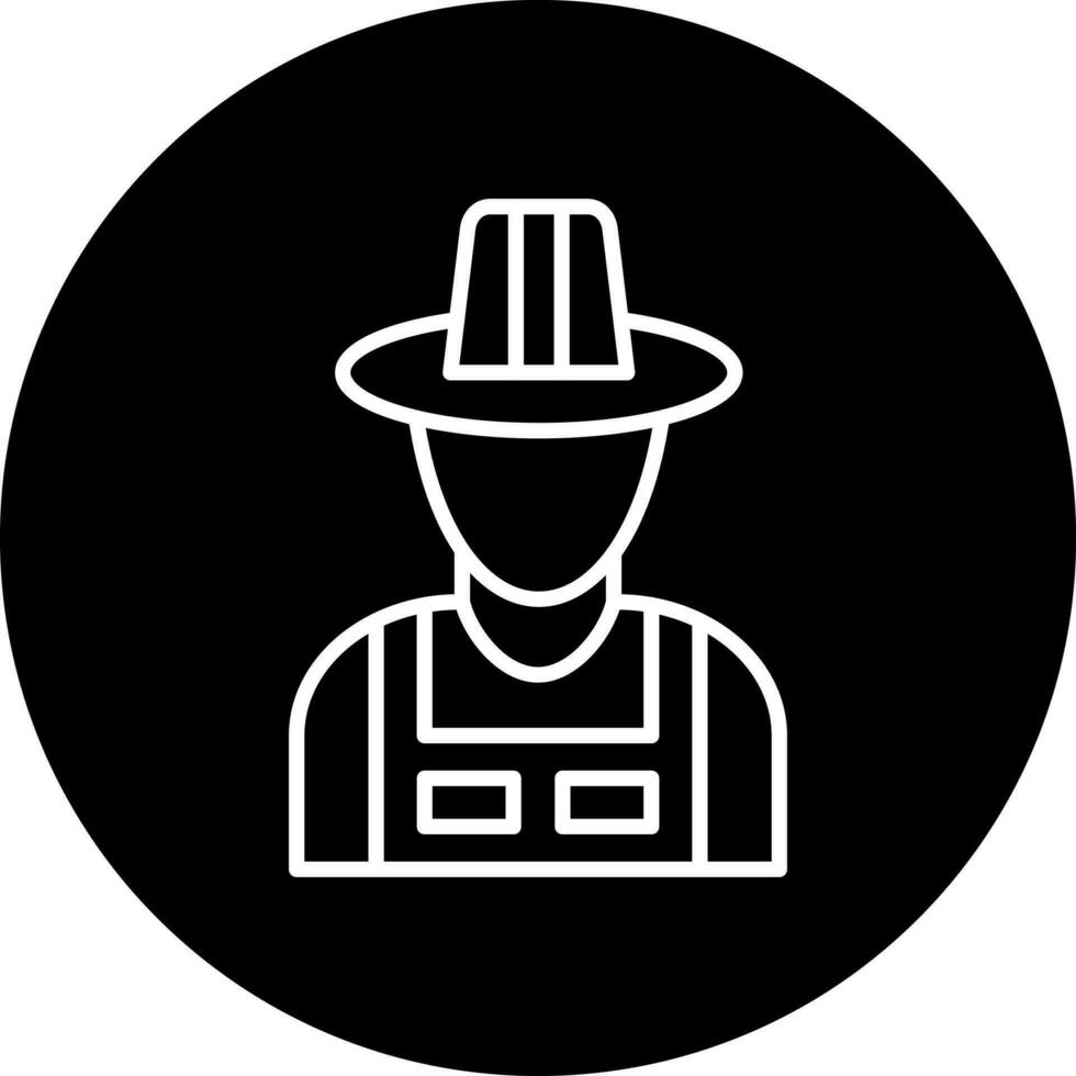 Male Farmer Vector Icon Style