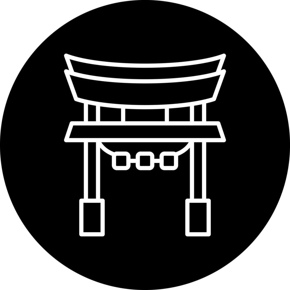 torii portón vector icono estilo