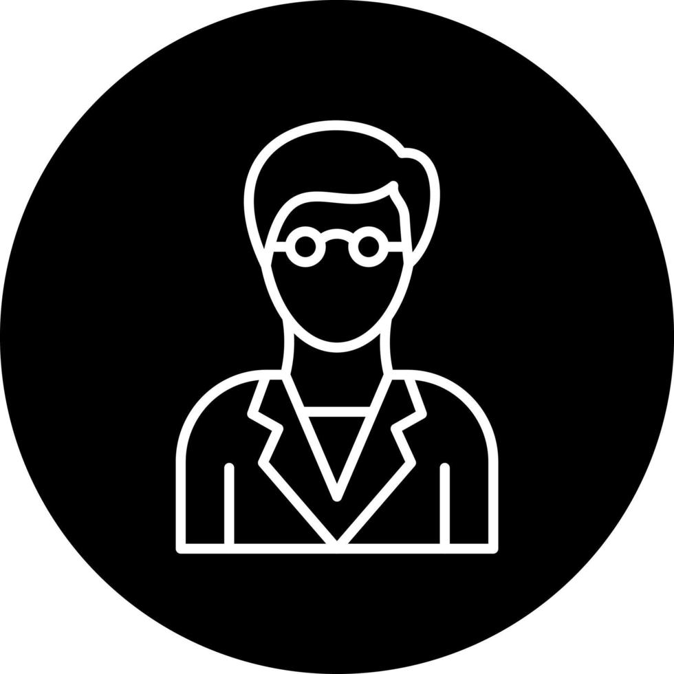 Male Professor Vector Icon Style