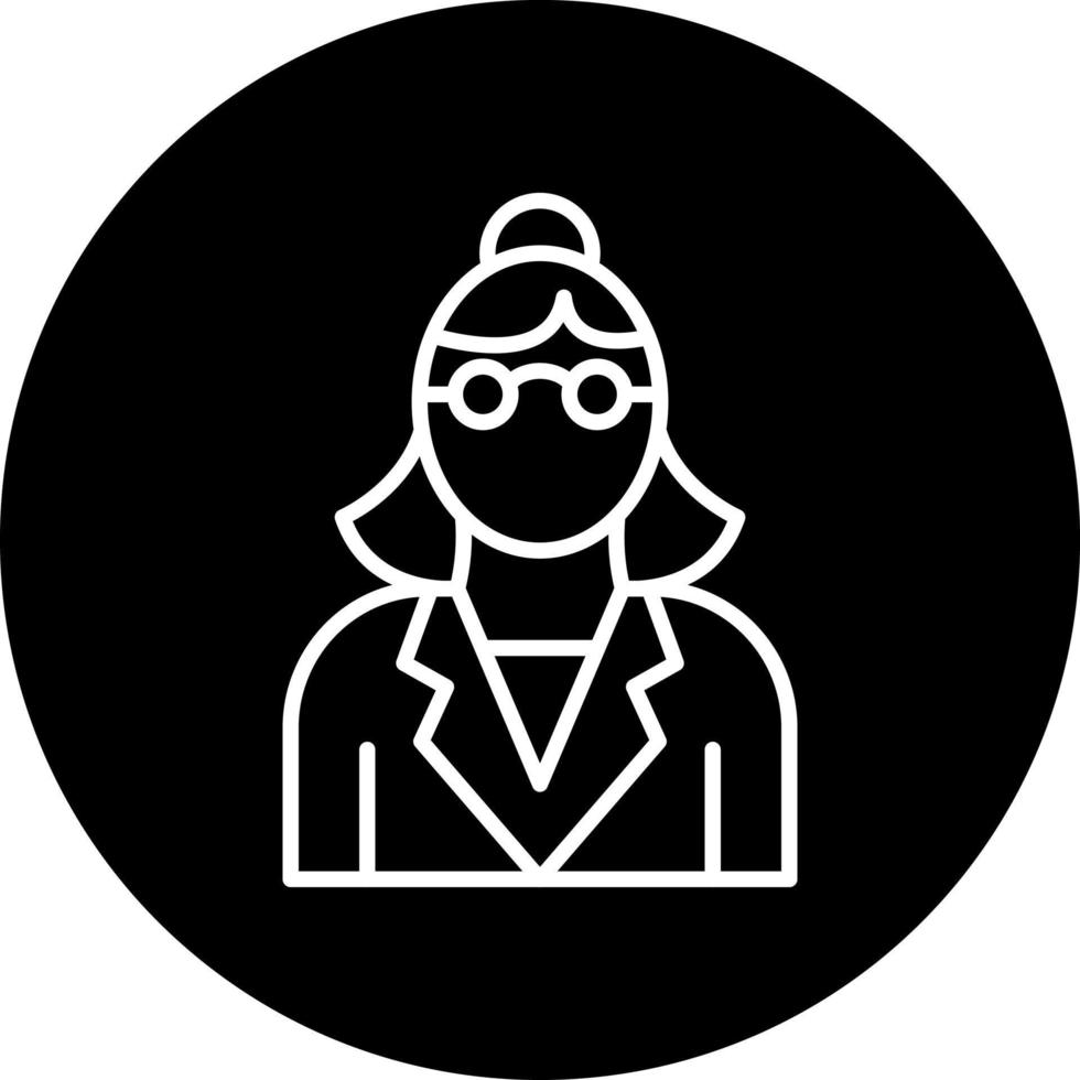 Female Professor Vector Icon Style