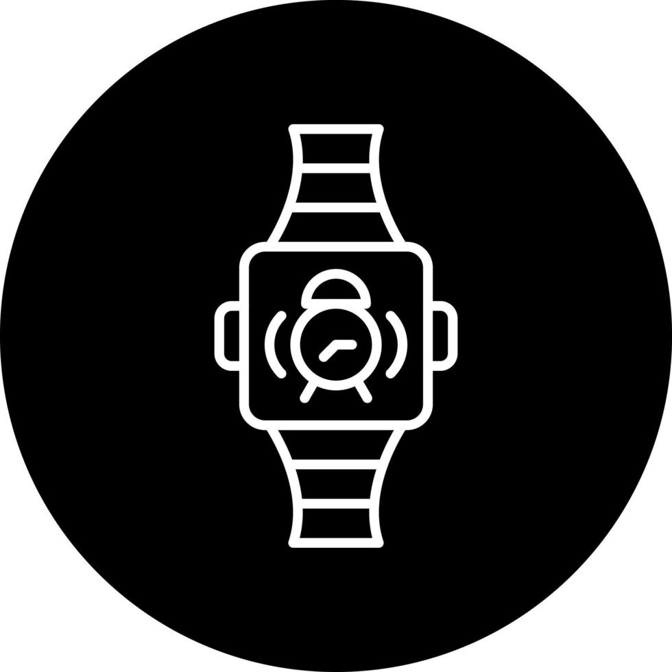 Smartwatch Alarm Vector Icon Style