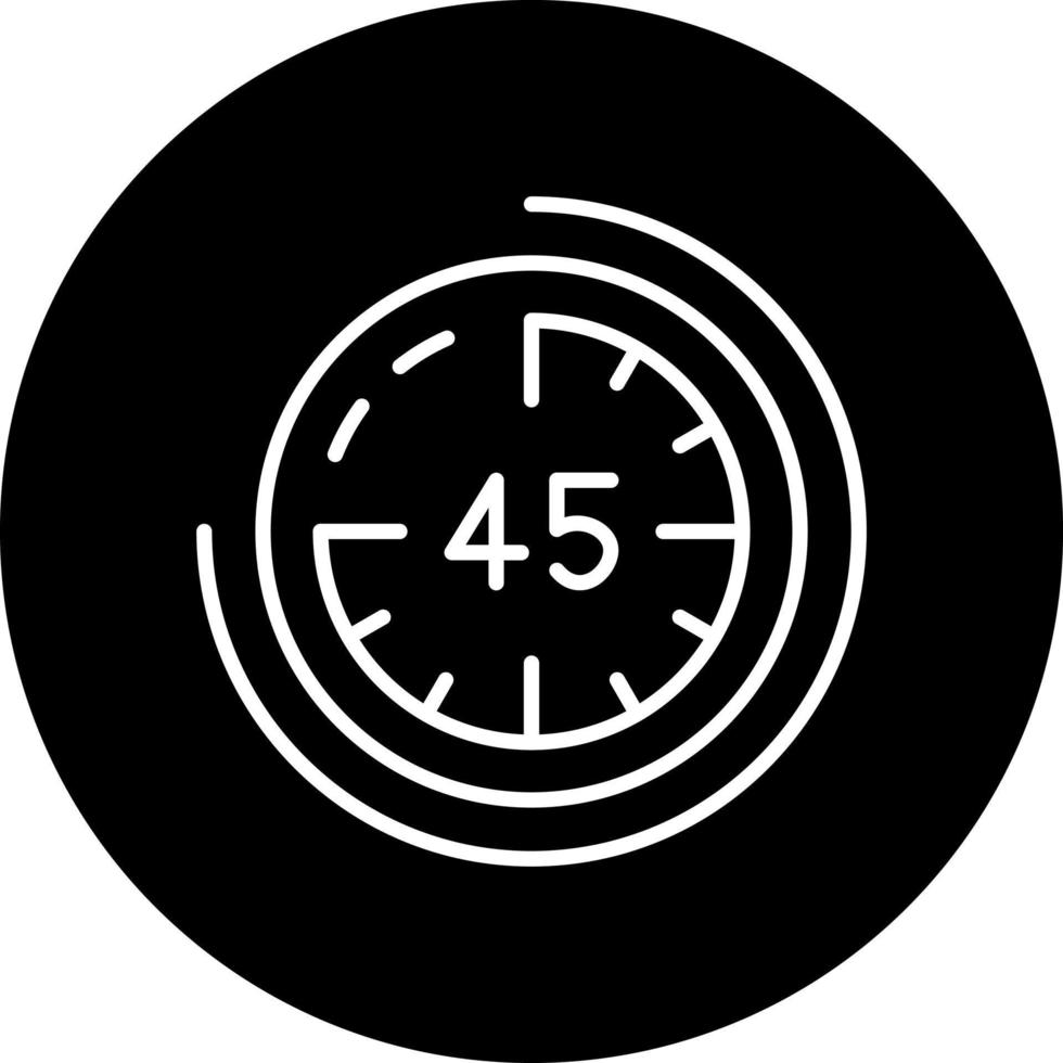 45 minutos vector icono estilo