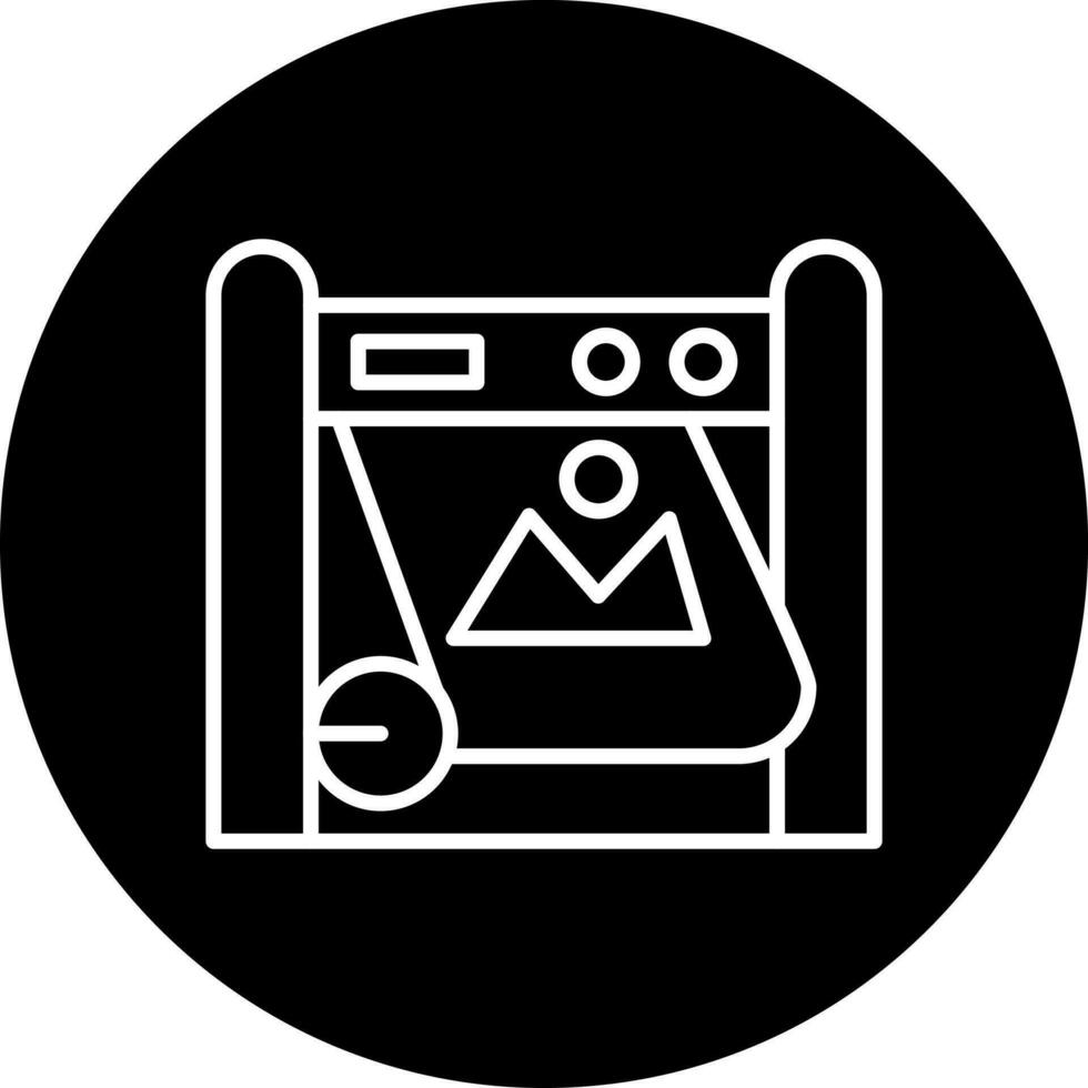 Printing Machine Vector Icon Style