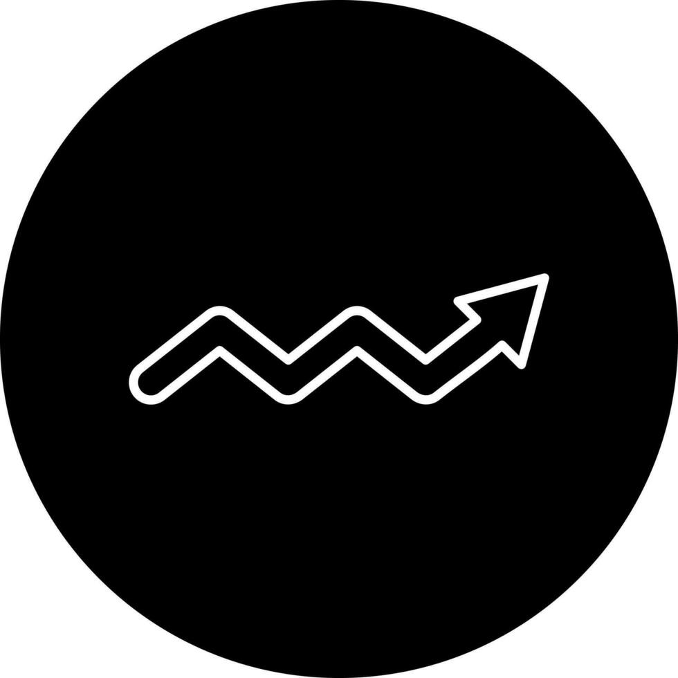 Zigzag Arrow Vector Icon Style