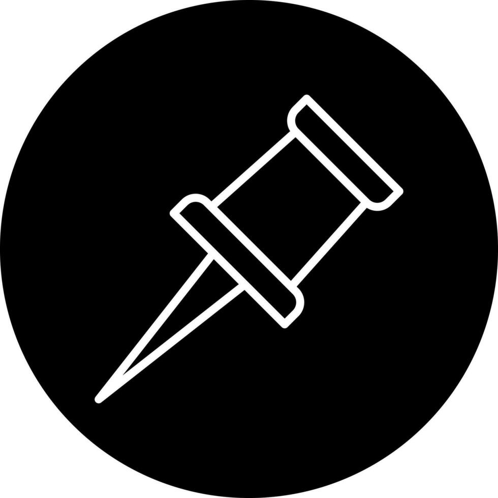 Push Pin Vector Icon Style