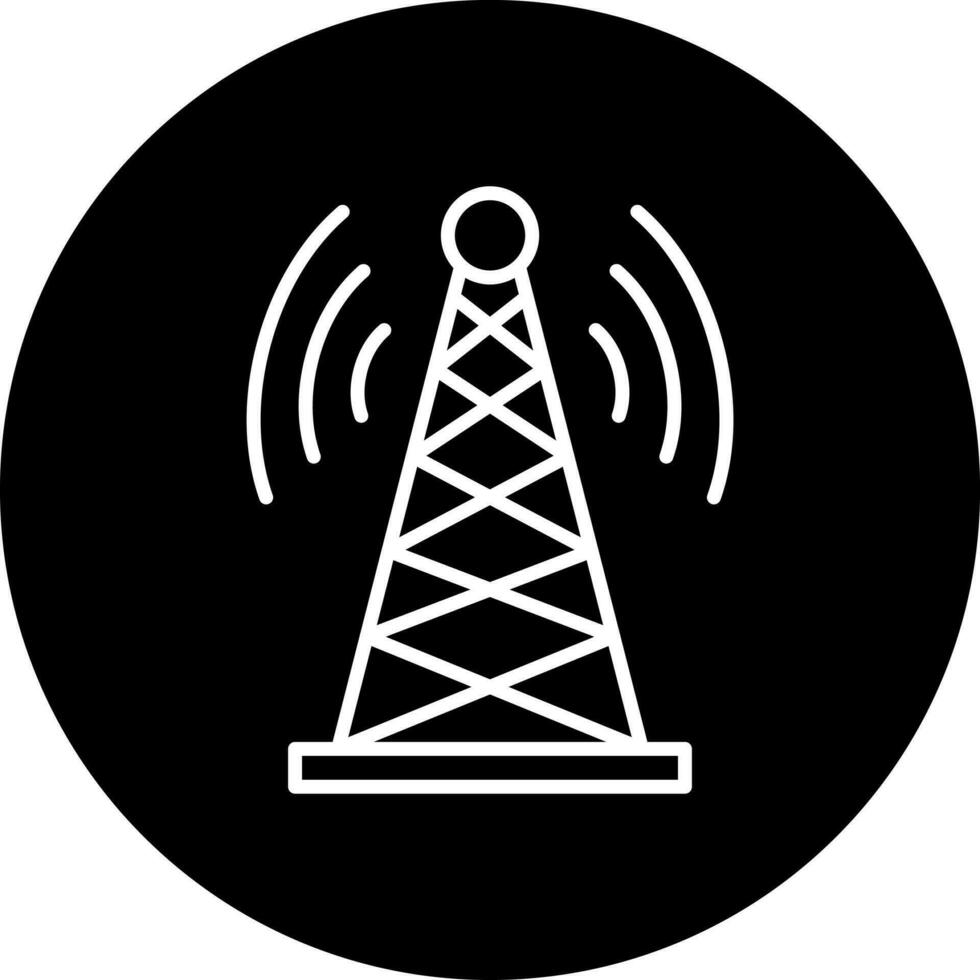 señal torre vector icono estilo