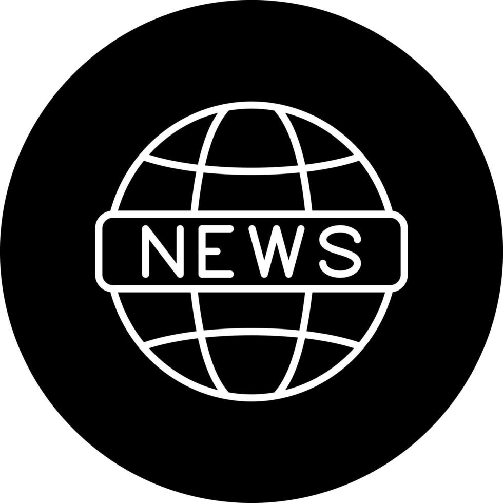 global Noticias vector icono estilo