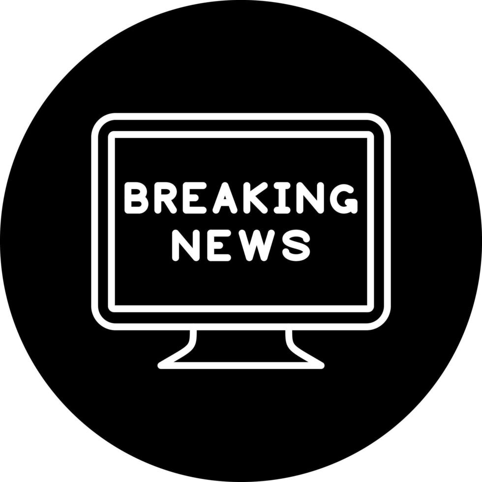 Breaking News Vector Icon Style