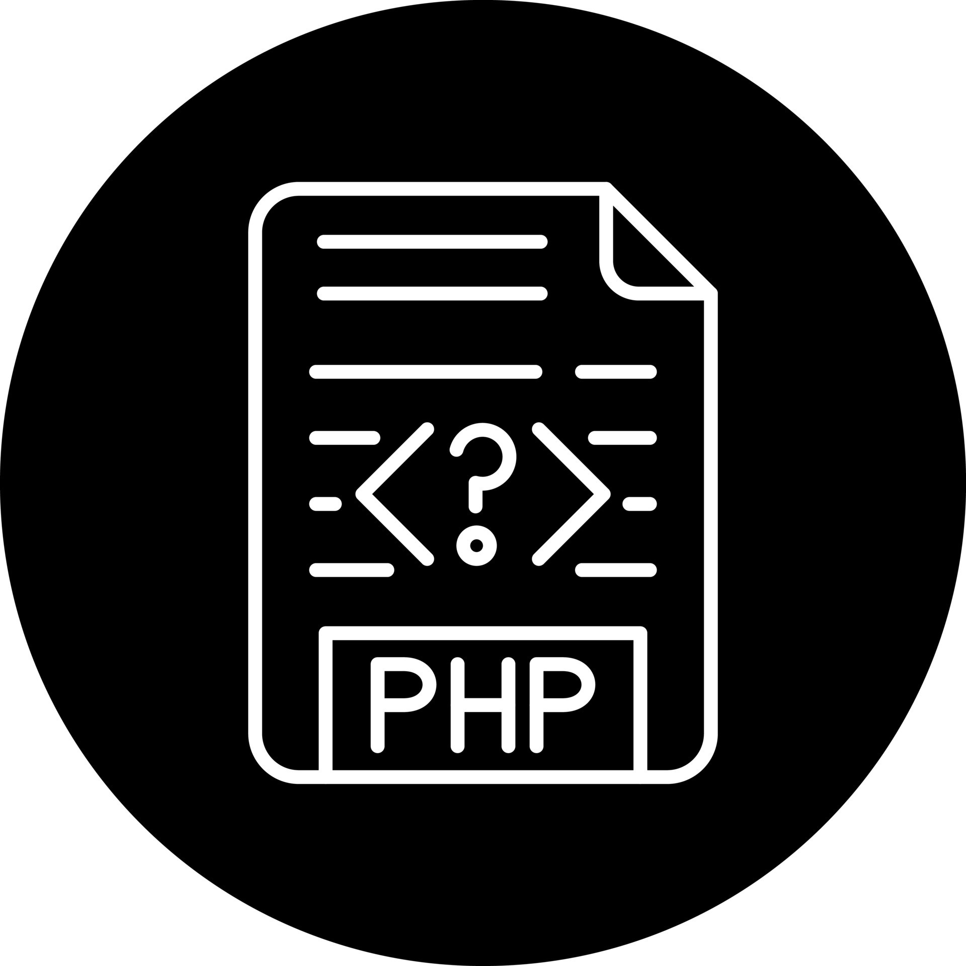 PHP File Vector Icon Style 22552570 Vector Art at Vecteezy