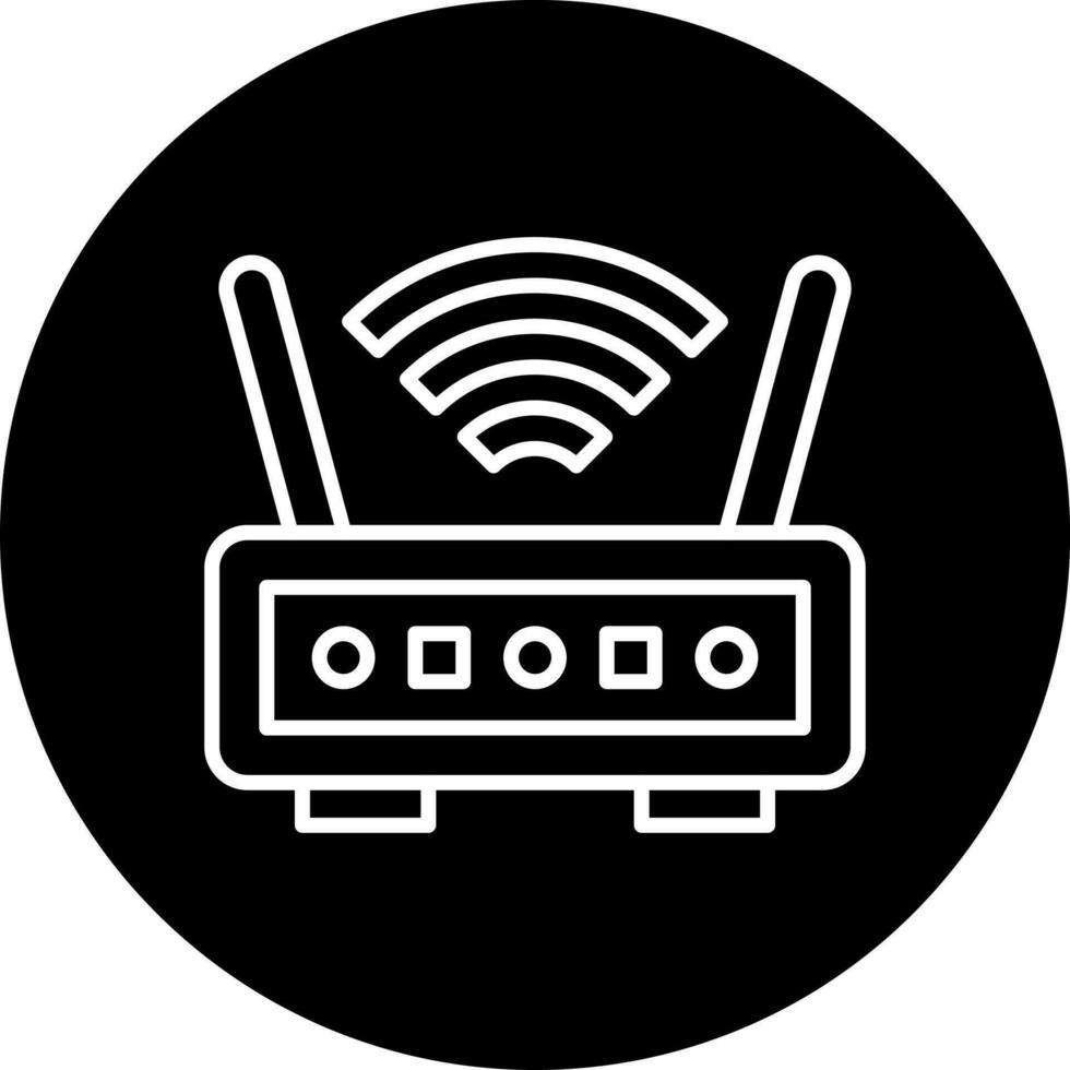 Wireless Router Vector Icon Style