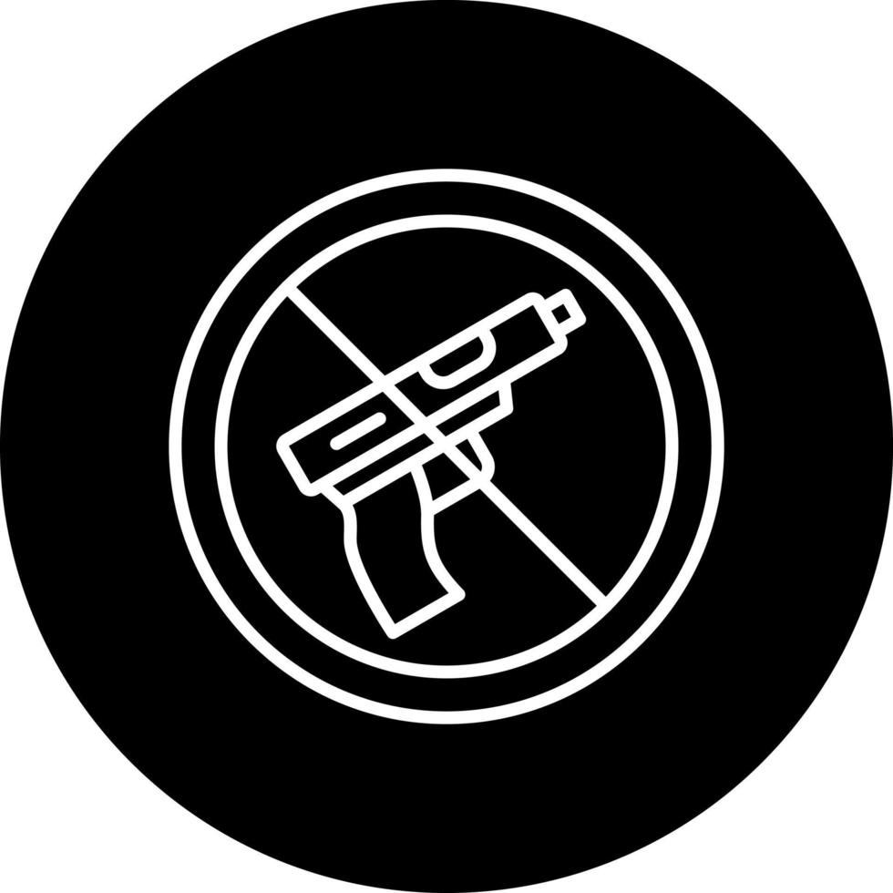 No Weapons Vector Icon Style