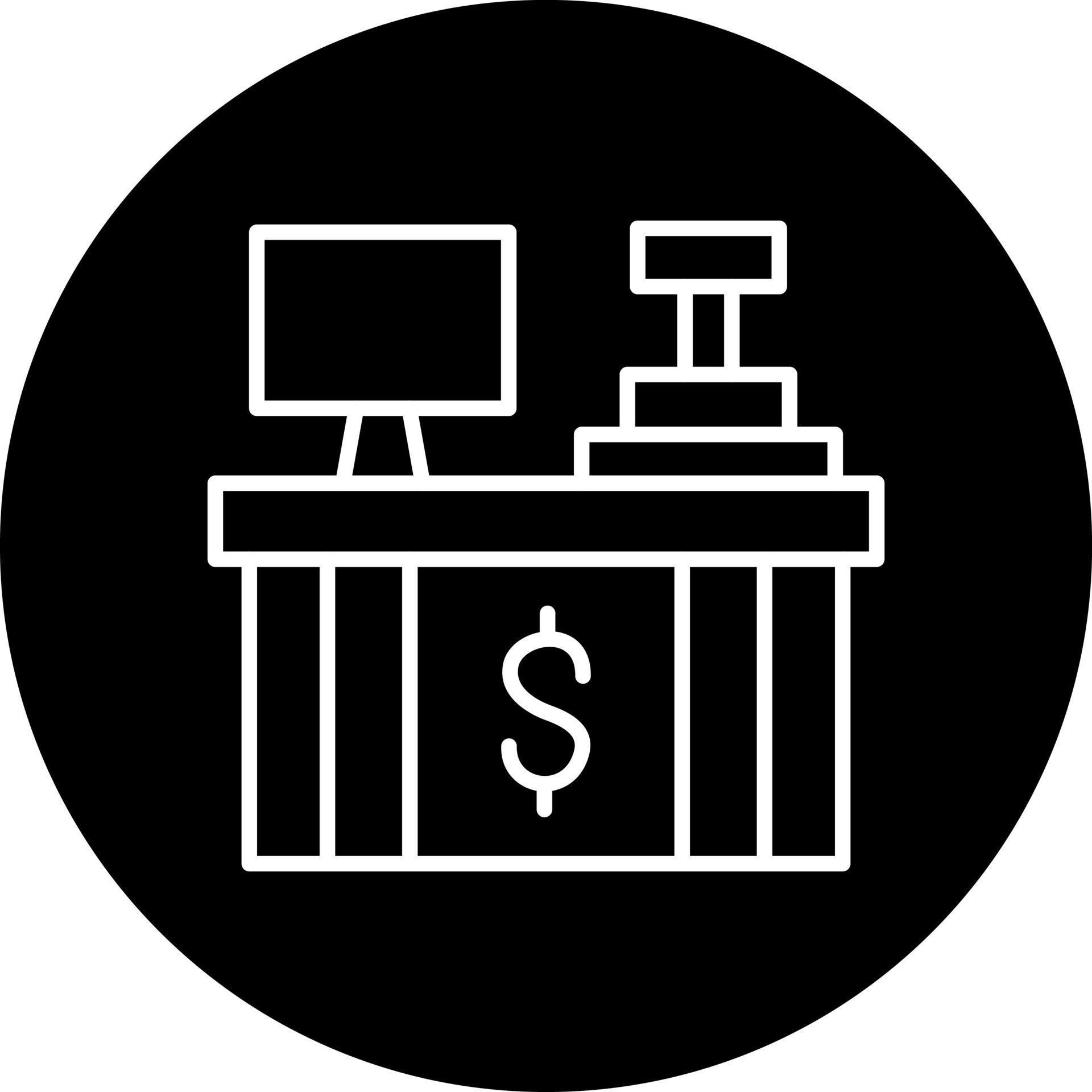 Cash Counter Vector Icon Style 22552811 Vector Art at Vecteezy