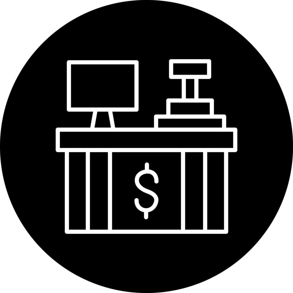 Cash Counter Vector Icon Style