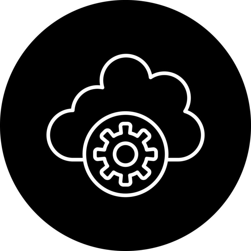 Cloud Settings Vector Icon Style