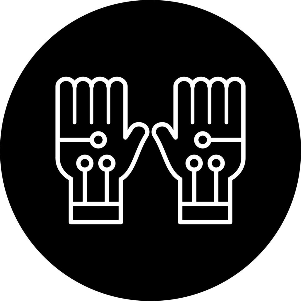 Wired Gloves Vector Icon Style