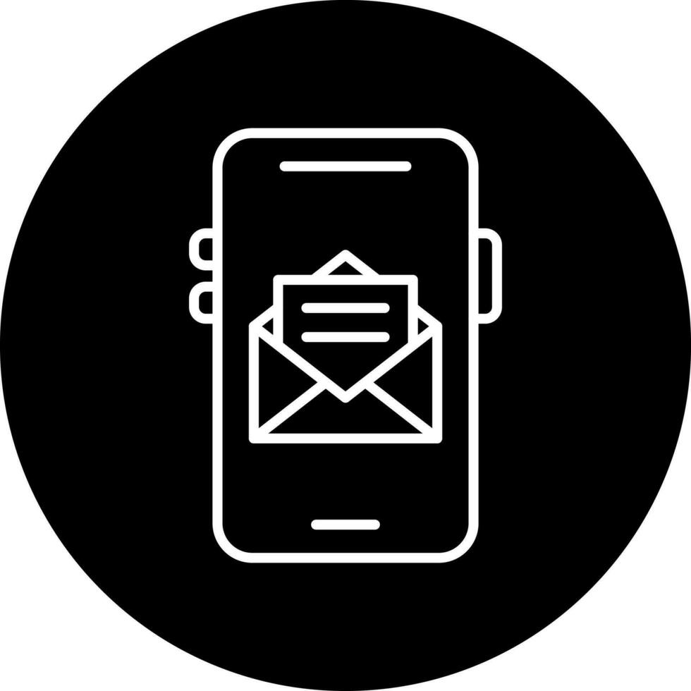 móvil correo vector icono estilo