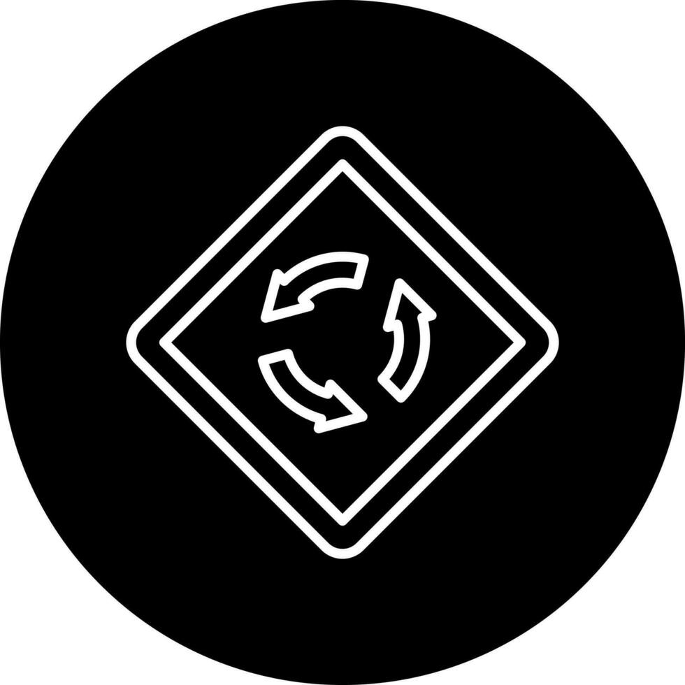 Roundabout Vector Icon Style