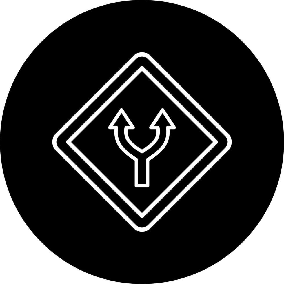 Split Road Vector Icon Style